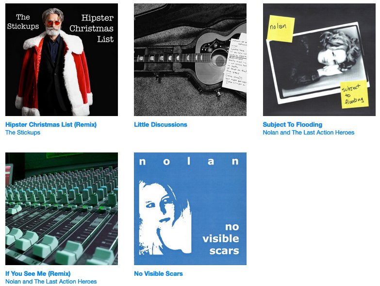 Screenshot of my discography on the BandCamp site